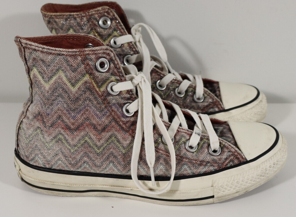 Missoni X Converse Chuck High Womens "Aztec" Size 6 Auburn/Egret/Black- 146759c